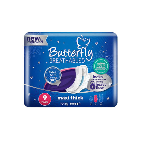 Butterfly Maxi Thick Long 9 Pads