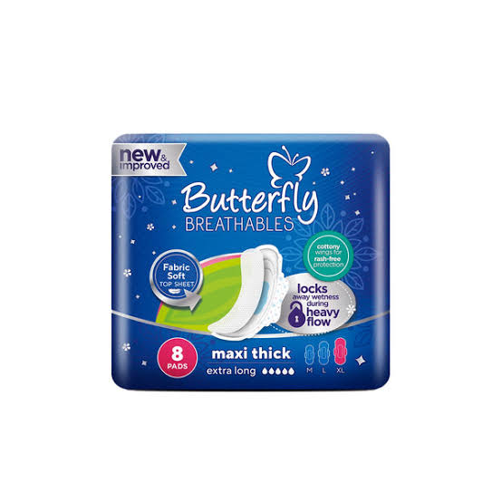 Butterfly Maxi Thick Extra Long 8 Pads