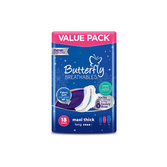 Butterfly Maxi Thick Long 18 Pads