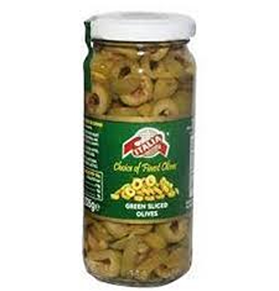 Italia Green Sliced Olives 450 Grms