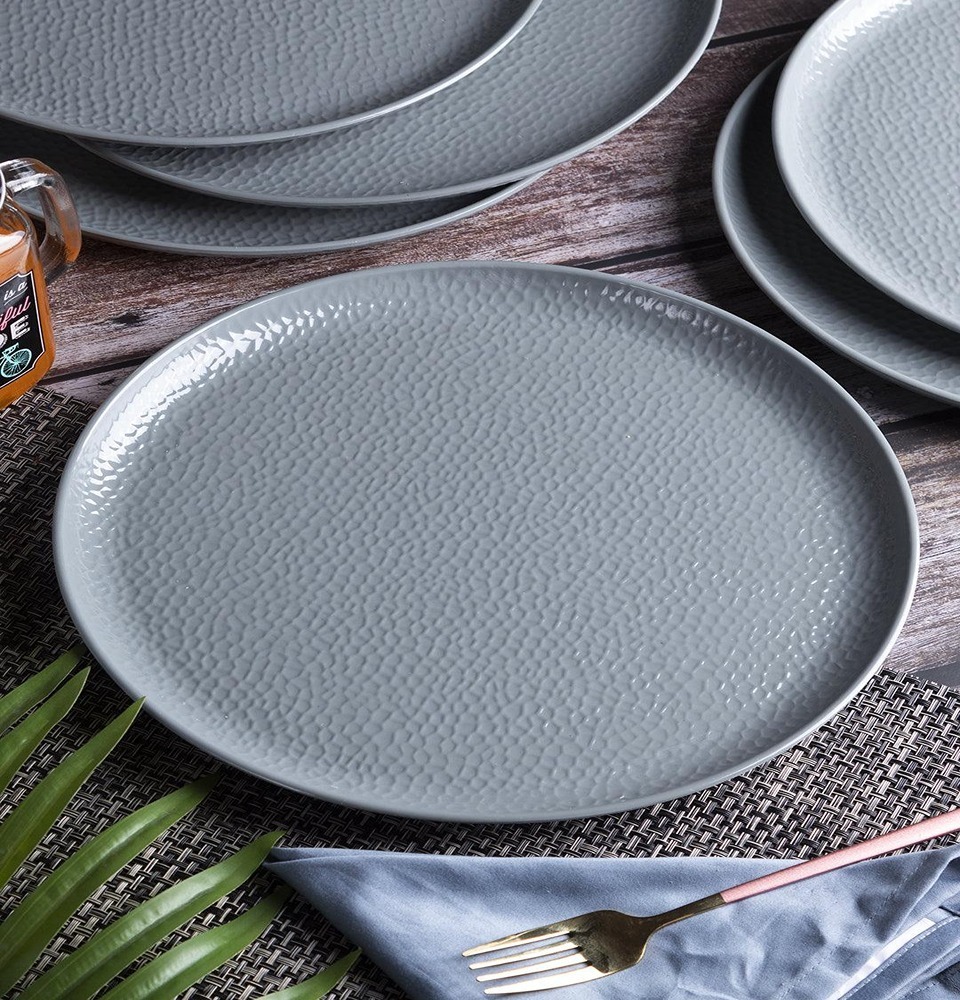 Plate Melamine Grey