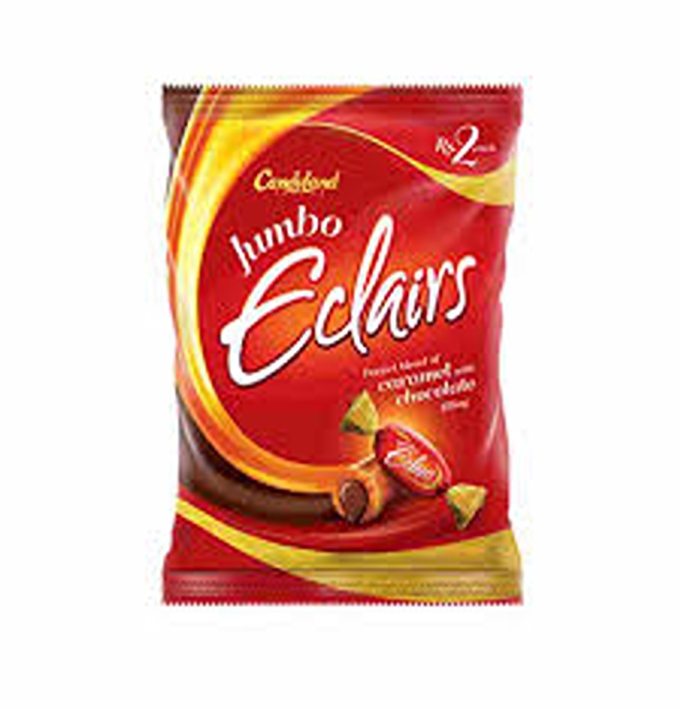Candyland Eclairs Caramel Candies Pouch  50 Pcs