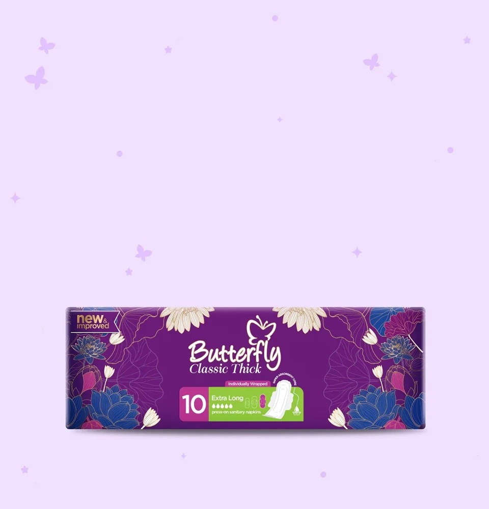 Butter Fly Long Pads Wl 10 Pcs Pack