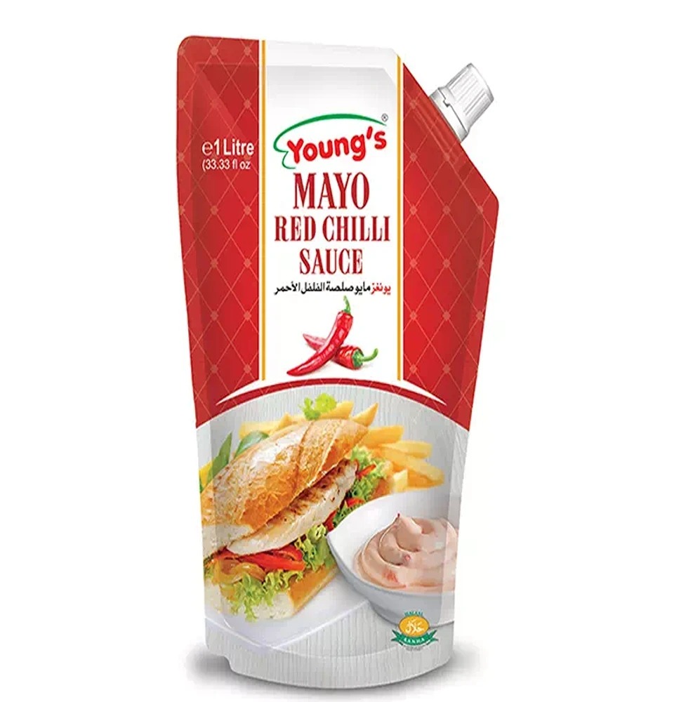 Youngs Mayo Red Chilli Sauce 1Ltr