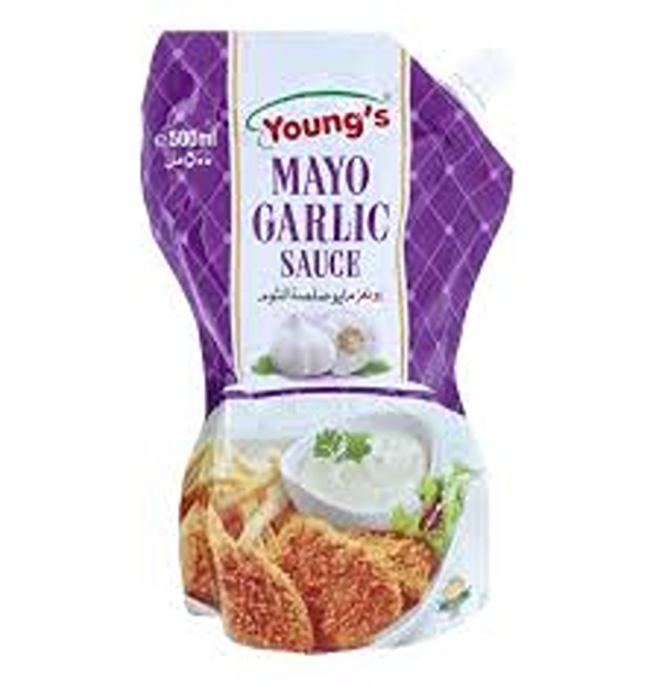 Youngs Mayo Garlic Sauce 500 Ml Pouch