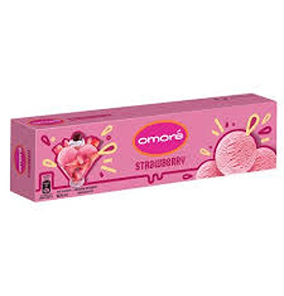 Omore Strbry Ice Cream 800 Ml Pack