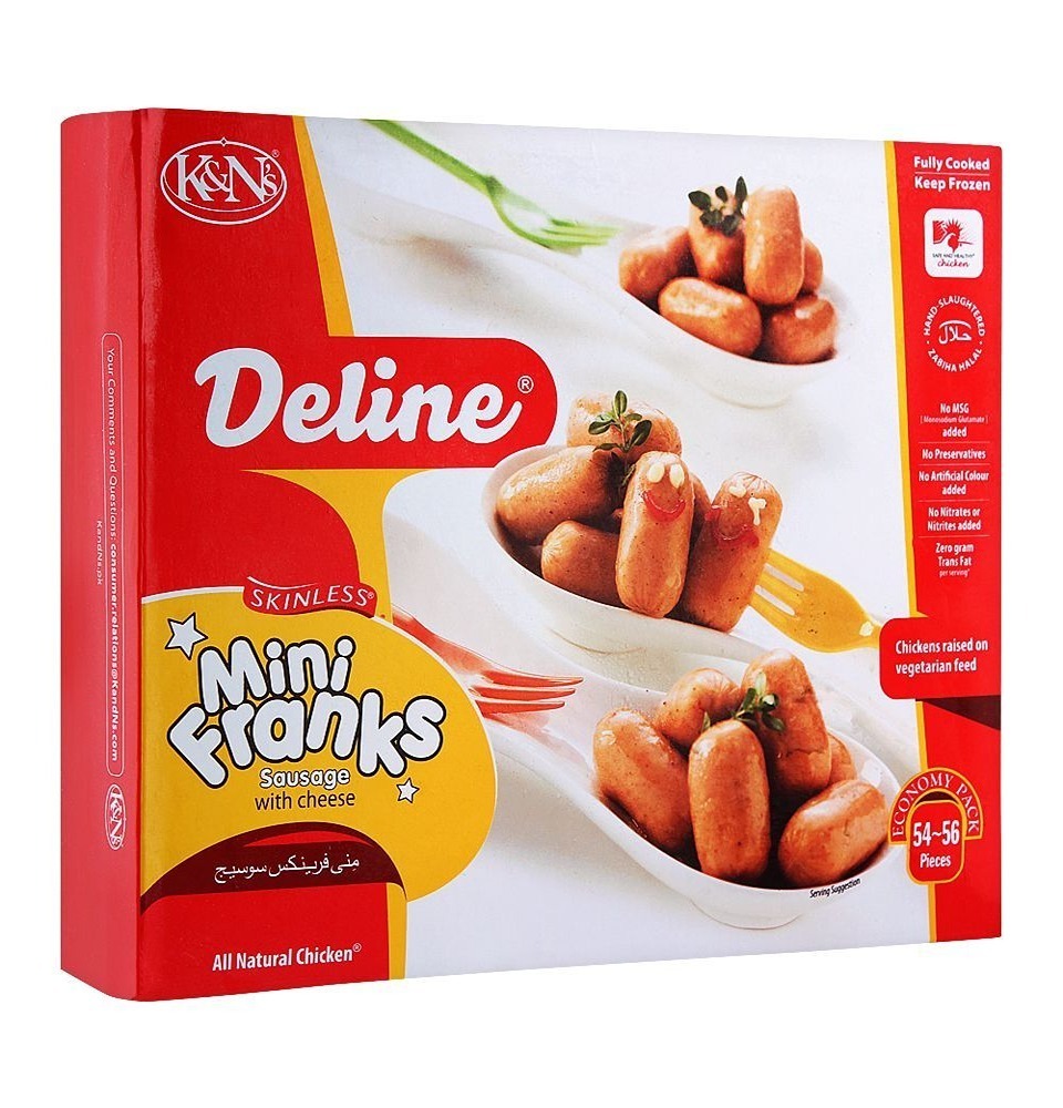 K-N Mini Franks Sausages Cheese 700G